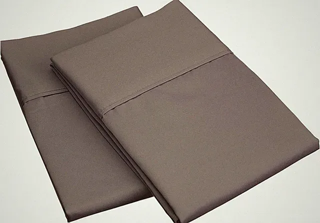 700 Thread Count Egyptian Cotton Pillowcase Bed Set, Modern Solid Sateen, Natura