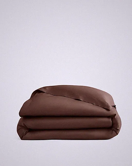 BNWT Quince 700 TC Giza Cotton Sateen Duvet Cover King Cal King Espresso $169