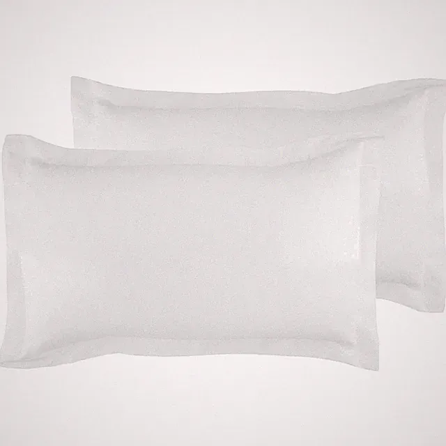 Luxurious Set of 2 White Pillow Shams - 100% Egyptian Cotton 600 Thread Count