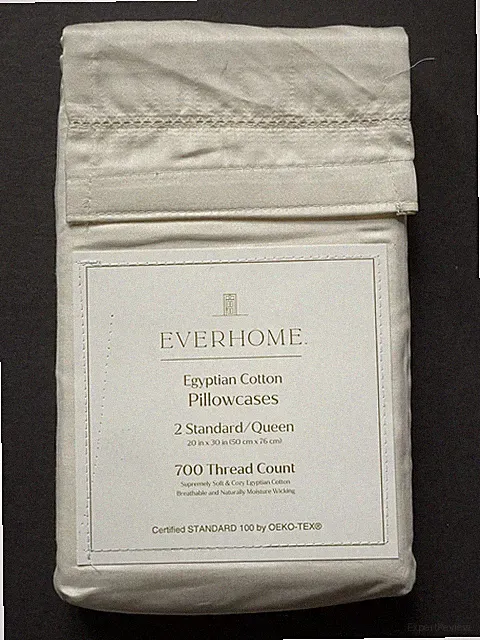 NEW! Everhome Egyptian *STANDARD PILLOWCASES Ivory HEM STITCH 700 Thread Count