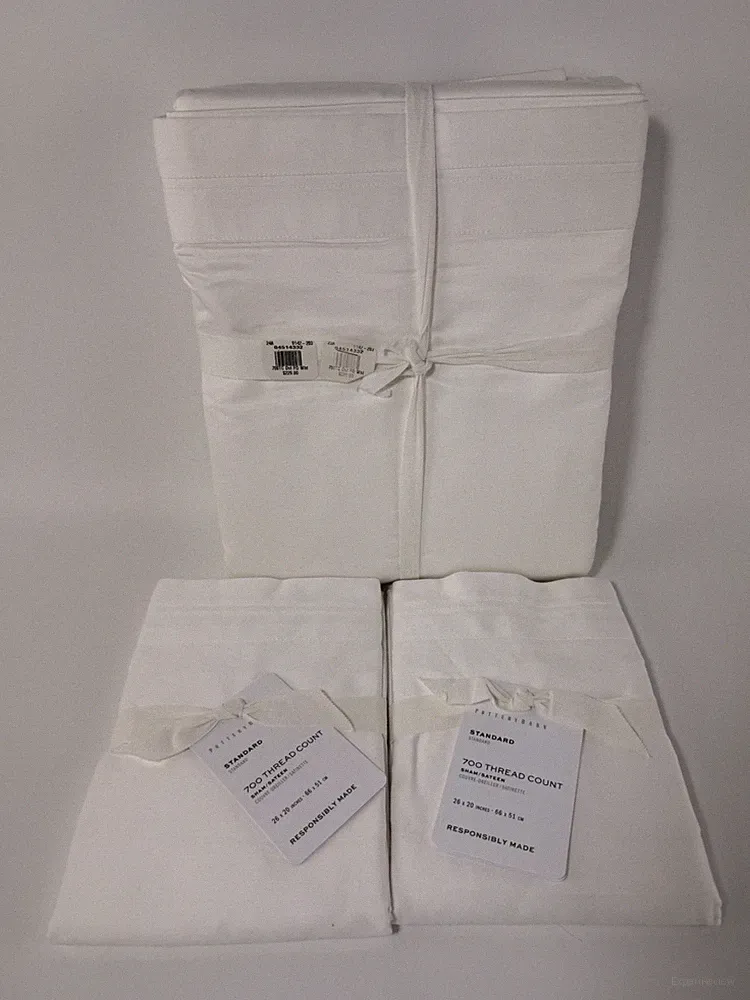 Pottery Barn 700 Thread Count White Queen Duvet Cover +2 Standard Shams NWD